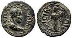 Ancient Coins - ISINDA (Pisidia) AE24. GALLIENUS. VF+/EF-. Tyche.