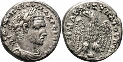 Ancient Coins - MACRINUS AR Tetradrachm. EF-/VF+. Laodicea ad Mare mint. Eagle over Star.