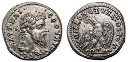 Ancient Coins - SEPTIMIUS SEVERUS AR Tetradrachm. EF/VF+. Laodicea mint. Eagle.
