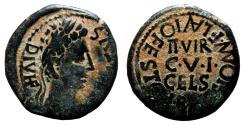 Ancient Coins - AUGUSTUS AE Semis. VF/VF+. Mags. Lucius Baggius and Manlius Flavius Festus.