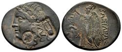 Ancient Coins - Kings of Bithynia. PRUSIAS I Chloros AE29. EF/VF+. Countermarks.