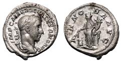 Ancient Coins - SEVERUS ALEXANDER AR Denarius. EF/aEF. The annona.