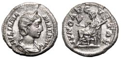 Ancient Coins - JULIA MAMAEA AR Denarius. EF+. LUSTER. Juno. High Quality!