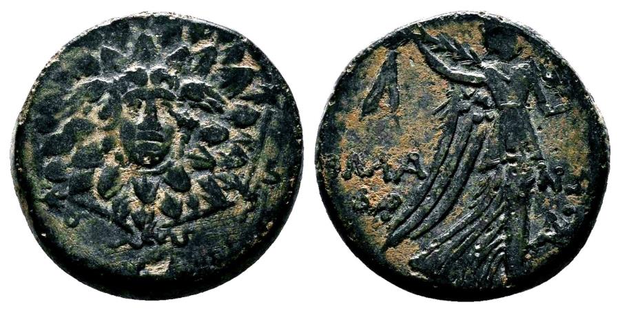 Amisos store in PONTUS MITHRADATES VI the Great Gorgon Aegis Nike Greek Coin 7.64 g 23 mm