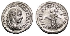 Ancient Coins - ELAGABALUS AR Denarius. EF+. LUSTER. The victory. SUPERB!