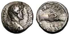 Ancient Coins - HADRIAN Bi Tetradrachm. VF+/EF-. Alexandria mint. Clasped hands.