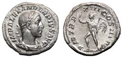 Ancient Coins - SEVERUS ALEXANDER AR Denarius. EF+ The sun.