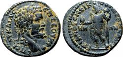 Ancient Coins - SAITTA (Lydia) AE25. Septimius Severus. EF-. God Men.