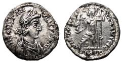 Ancient Coins - CONSTANTINE III AR Siliqua. EF-. Lugdnum mint, AD 407-408. VERY RARE!