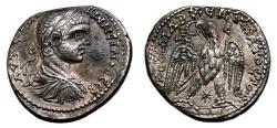 Ancient Coins - ELAGABALUS AR Tetradrachm. EF-/EF. Emesa mint. Draped and Cuirassed bust. VERY SCARCE!
