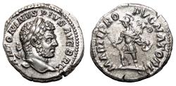 Ancient Coins - CARACALLA AR Denarius. EF/EF-. Mars.