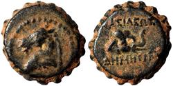 Ancient Coins - DEMETRIOS I Soter AE16. VF+/EF-. Antioch mint. 162-150 BC.