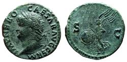 Ancient Coins - NERO AE As. EF-/VF+. The victory.