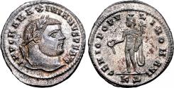 Ancient Coins - MAXIMIANUS HERCULIUS Follis. EF+/EF. SILVERED. Cyzicus mint. Genio.