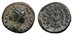 Ancient Coins - FAUSTINA II Minor AE20. EF. Ephesus mint. Nike in reverse.