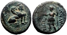 Ancient Coins - PERGE (Pamphylia) AE17. EF-/VF+. Sphinx - Artemis.