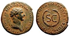 Ancient Coins - TRAJAN AE As. EF. Struck at Rome for circulation in Syria. QUALITY!