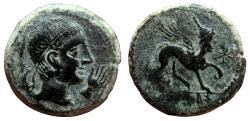 Ancient Coins - CELTIC AE As. VF+. Sphinx. 2nd Century BC.