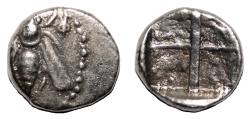 Ancient Coins - EPHESOS (Ionia) AR Hemidrachm. VF+/EF-. Circa 350-325 BC. Bee.