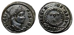 Ancient Coins - CRISPUS AE3 (Centenonial). EF+. Siscia mint. Wreath.