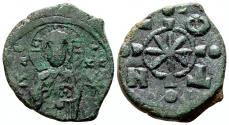 Ancient Coins - NICEPHOROS III AE Follis. VF/EF-. AD 1078-1081. Constantinople. Uncommon issue.