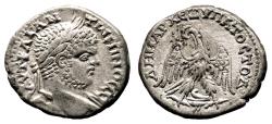 Ancient Coins - CARACALLA AR Tetradrachm. EF/EF-. Berytus mint. Eagle to left - Prowl.