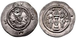 Ancient Coins - SASANIAN KINGS. Khusrau I AR Drachma. EF-/EF. Year 26.