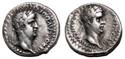 Ancient Coins - CAESAREA (Cappadocia) AR Didrachm. NERO with DIVUS CLAUDIUS. VF+/EF-. Very interesting!