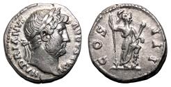 Ancient Coins - HADRIAN AR Denarius. Almost EF/EF-. Virtus.