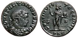 Ancient Coins - CONSTANTINE I AE Follis. EF. Lugdunum. Draped bust seen from the front. Scarce type.