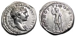 Ancient Coins - TRAJAN AR Denarius. EF+/EF. Mars. QUALITY!