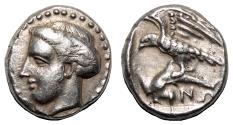 Ancient Coins - SINOPE (Paphlagonia) AR Drachma. VF+/EF-. Eagle - Dolphin.