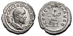 Ancient Coins - PUPIENUS AR Denarius. EF. The concord.
