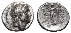 Ancient Coins - ANTIOCHOS VII AR Drachma. EF-/VF+. 138-129 BC. Nike.