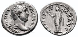 Ancient Coins - HADRIAN AR Denarius. VF+. FELICITAS AVG.