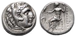 Ancient Coins - ALEXANDER III the Great AR Drachm. EF/EF-. Miletos mint. Hercules - Zeus.