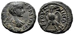 Ancient Coins - BRUZUS (Phrygia) AE18. Gordian III. EF-. Eagle.