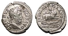 Ancient Coins - SEPTIMIUS SEVERUS AR Denarius. VF+/EF-. Dea Caelestis.