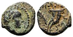 Ancient Coins - NABATEAN KINGDOM. Aretas IV AE14. Petra. VF/VF+. Ca. 5-4 BC.