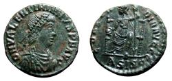 Ancient Coins - VALENTINIAN II AE3 (Centenonial). EF+. Siscia mint. CONCORDIA.