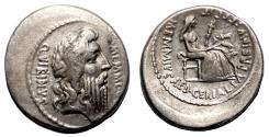 Ancient Coins - C. Memmius C. F. AR Denarius. EF-. 56 BC. Quirinus.