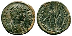 Ancient Coins - ANTIOCH (Pisidia) AE23. Geta. EF-. Tyche.