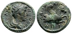 Ancient Coins - LAMPSACUS (Mysia) AE18. Commodus. VF+. Winged hippocamp.