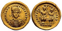 Ancient Coins - THEODOSIUS II AU Solidus. EF. Constantinople mint, AD 425-429. Emperors. CHOICE!
