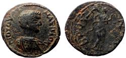 Ancient Coins - BRUZUS (Phrygia) AE24. Maximus. VF+. Hygieia.