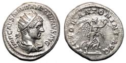 Ancient Coins - ELAGABALUS AR Antoninianus. EF-/VF+. Victory.