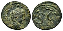 Ancient Coins - ANTIOCH (Syria) AE17. Elagabalus. VF+. SC.