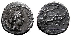 Ancient Coins - C. ANNIUS and L. FABIUS L. F. HISPANIENSIS AR Denarius. EF-/EF. Anna Perenna.