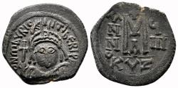 Ancient Coins - MAURICE TIBERIUS AE Follis. EF. Cyzicus mint, year 8.