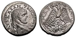 Ancient Coins - CARACALLA AR Tetradrachm. EF-/EF. Sidon mint. Europe on Bull. SCARCE!